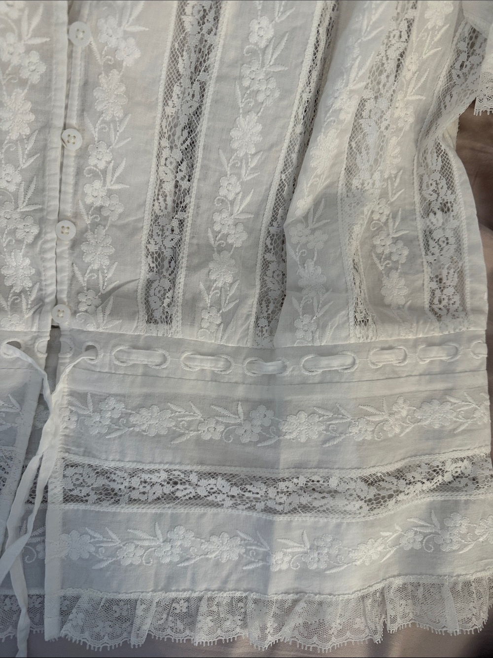 NWT Sézane Shenali Shirt / Blouse in Ecru - Picture 6 of 7